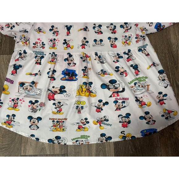 MICKEY & FRIENDS WOMENS SHIRT BUTTON UP XL LONG SLEEVE UNBRANDED LIGHT PINK - Picture 6 of 11